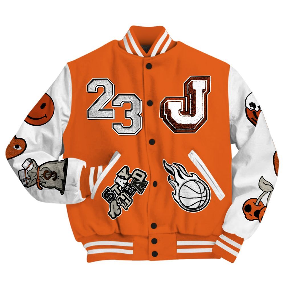 Varsity Jacket To Match High OG Starfish 1s - Hustles Money Number 23 All Over Print