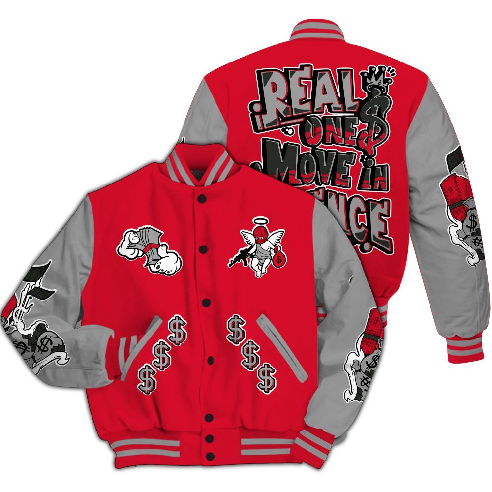 Varsity Jacket To Match Air Max Sunder Gore Tex Fire Red - Ones Move In Silence Graphic All Over Print