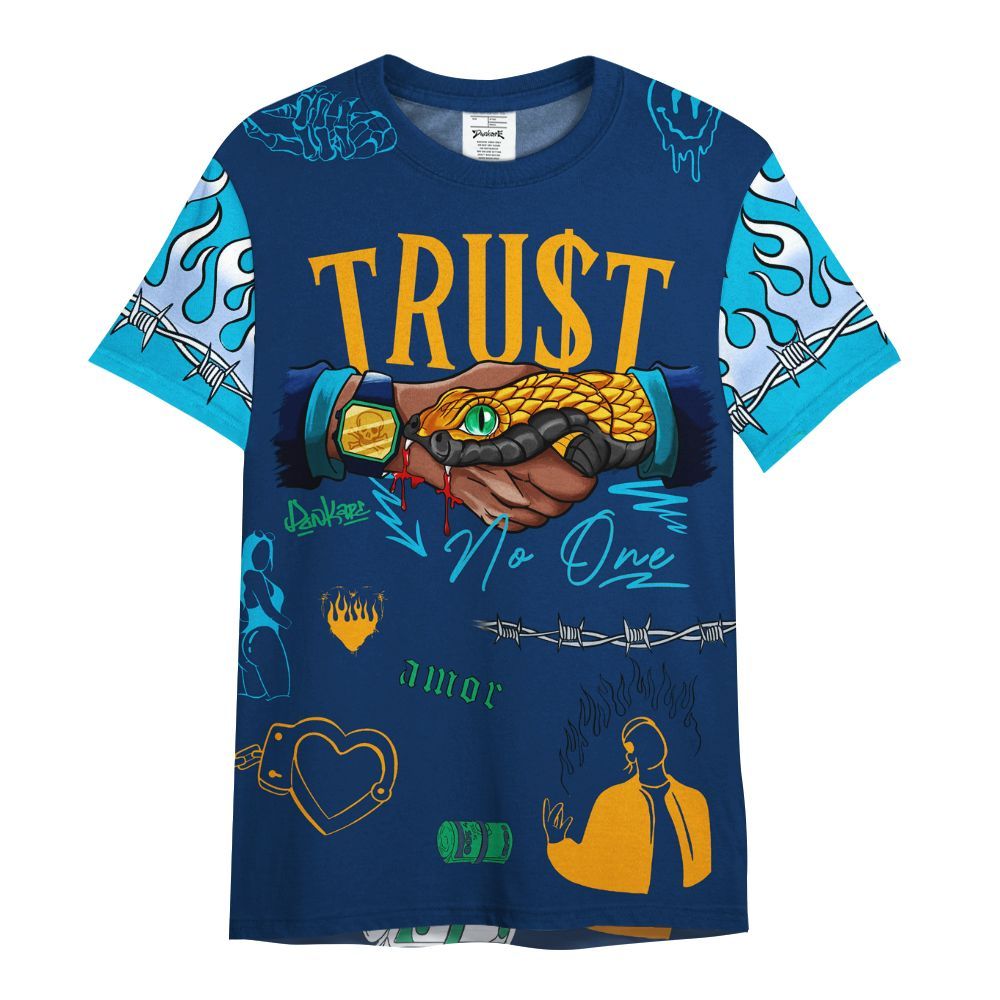 Shirt To Match Dunk Low GS Electric Algae - Snake Trust No One All Over Print