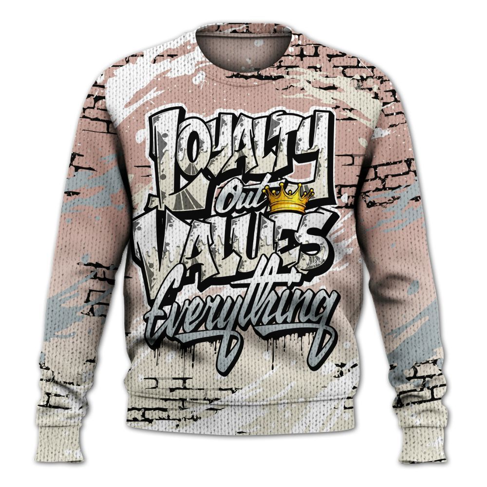 Knitted Sweater To Match Air Force Low 1 Arctic Orange - Values Of Loyalty Drip