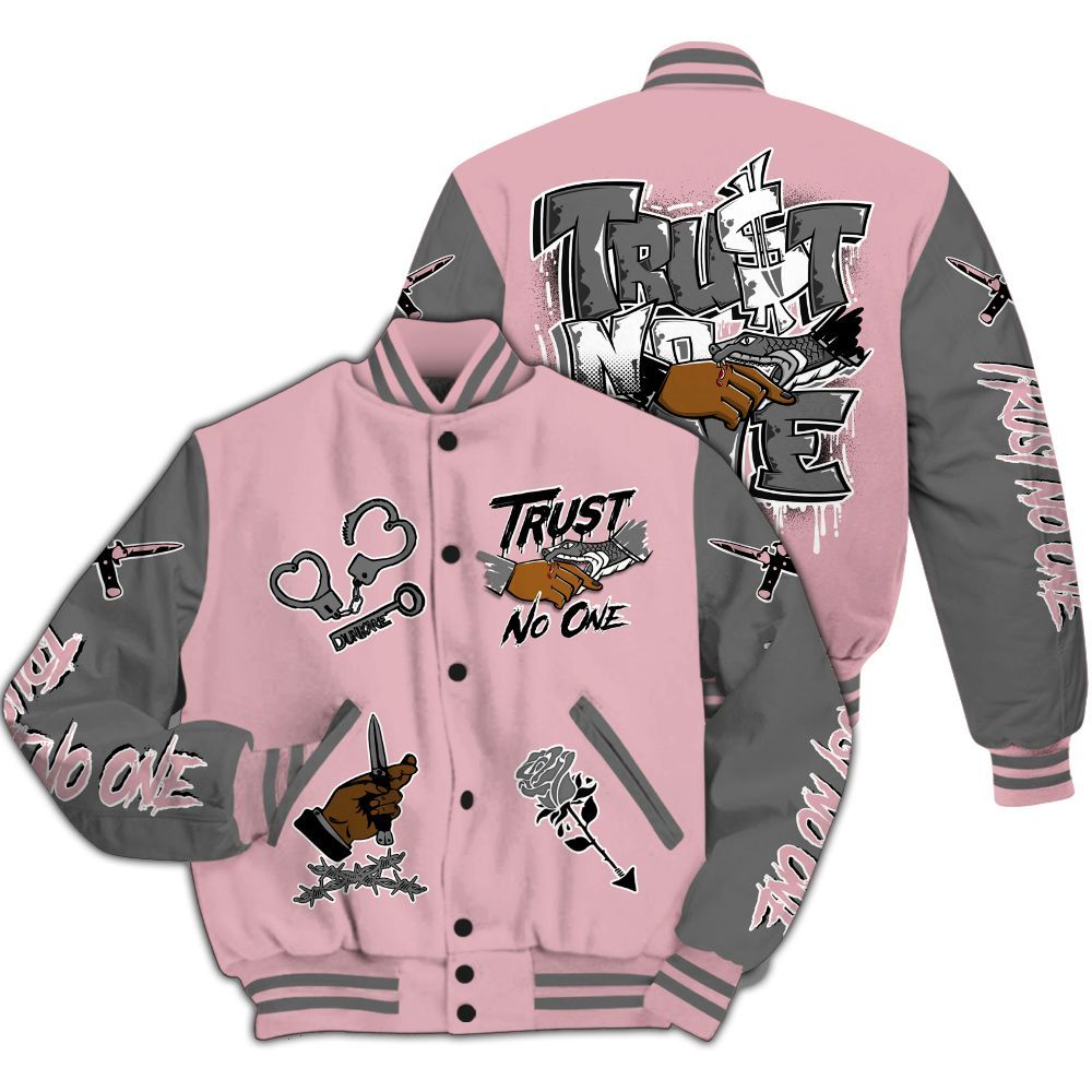 Varsity Jacket To Match Air Max DN Pink Foam - Trust No One Dripping All Over Print