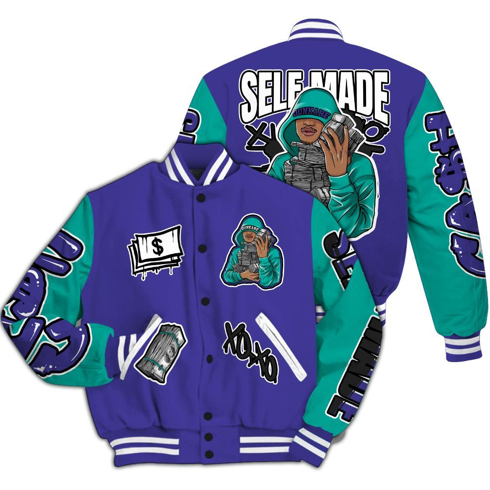 Varsity Jacket To Match Retro Grape 5s - Selfmade All Over Print