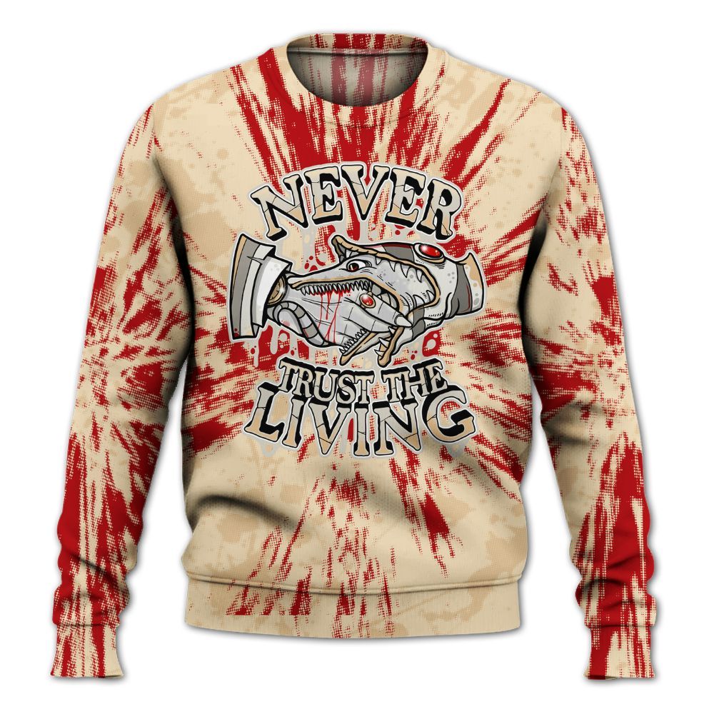 Sweatshirt To Match Dunk Low Strawberry Waffle - Never Trusting Living Graphic Halloween All Over Print