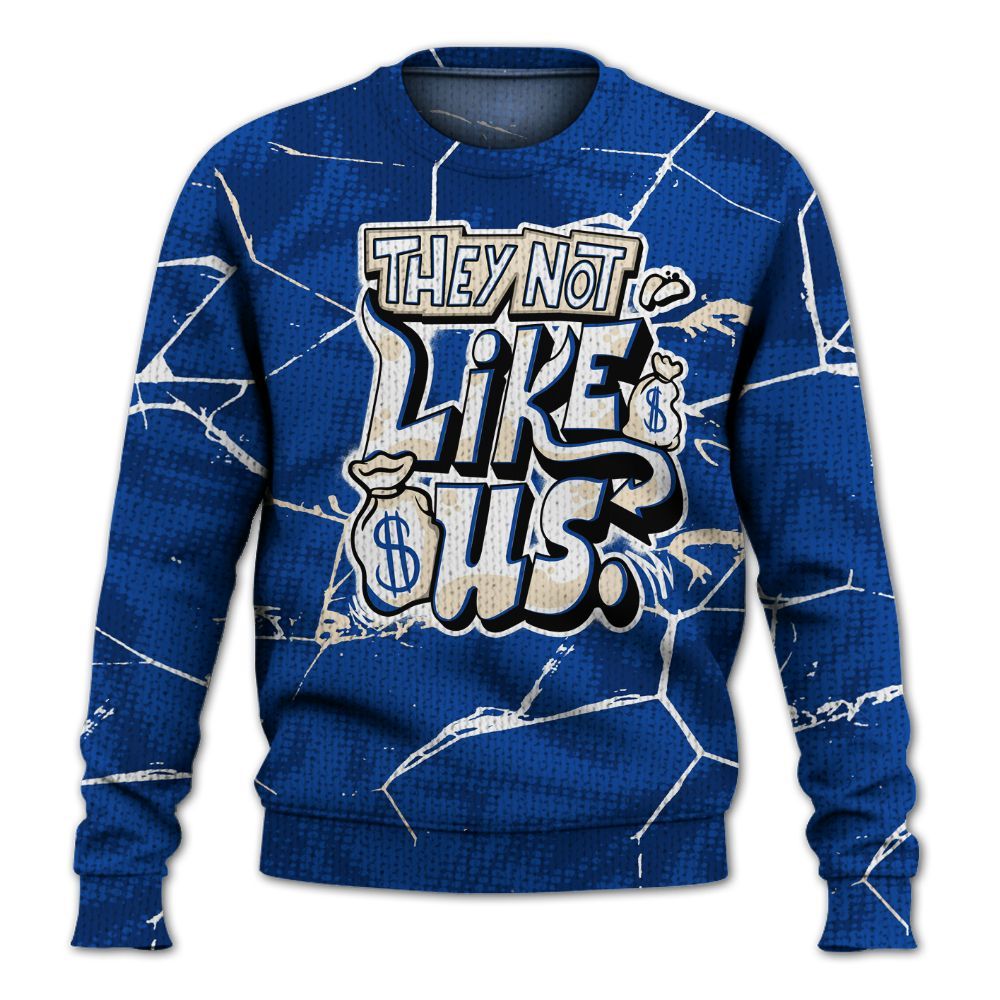 Knitted Sweater To Match Low Game Royal 1s - Dislike Us Graphic