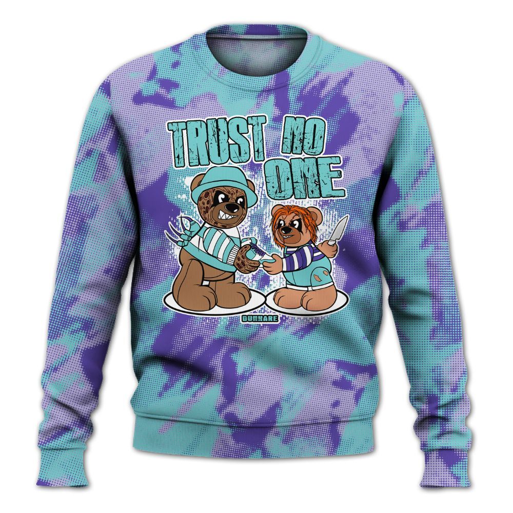 Sweatshirt To Match Low Hornets 1s - Trust No One Bear Abstract Halftone All Over Print