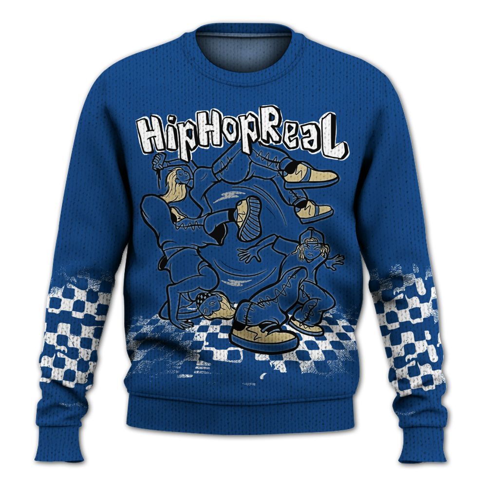 Knitted Sweater To Match Air Ship Royal Blue - Feel Life Street Style