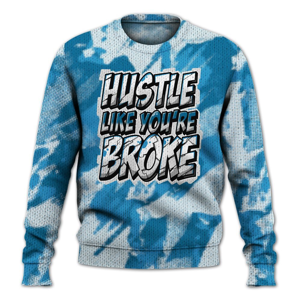 Knitted Sweater To Match Powder Blue 9s - Hustles Like Broke Abstract