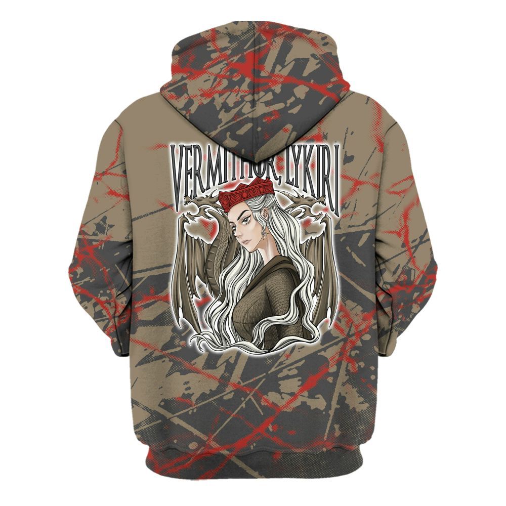 Hoodie To Match Olive 9s - Dragon's Mom! Profound All Over Print