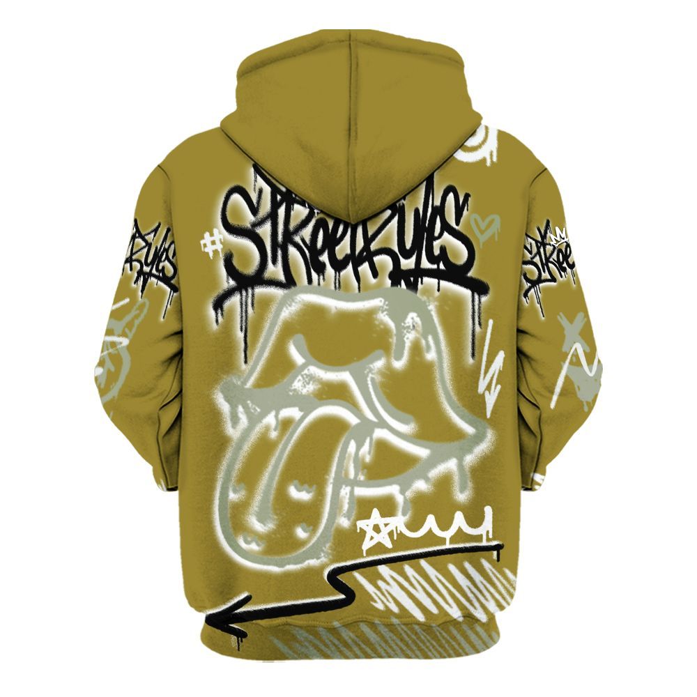Hoodie To Match Air Flightposite Metallic Gold - Break Rules Streetwear All Over Print