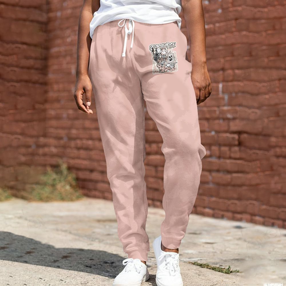 Sweatpant To Match Dunk Low Pink Velvet - Apocalypse Skeleton Burn All Over Print