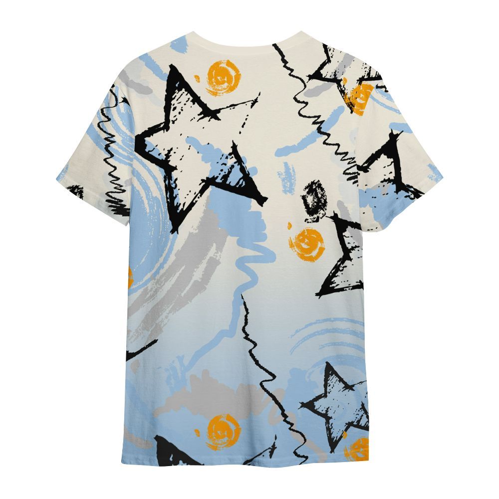 Shirt To Match Retro High OG Pale Ivory Psychic Blue 1s - Grind Shine Later Drip All Over Print