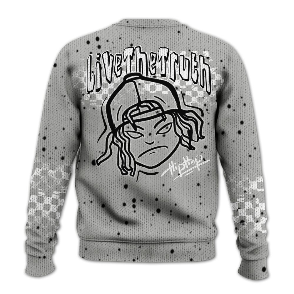 Knitted Sweater To Match Retro White Oreo 4s - Feel Life Street Style