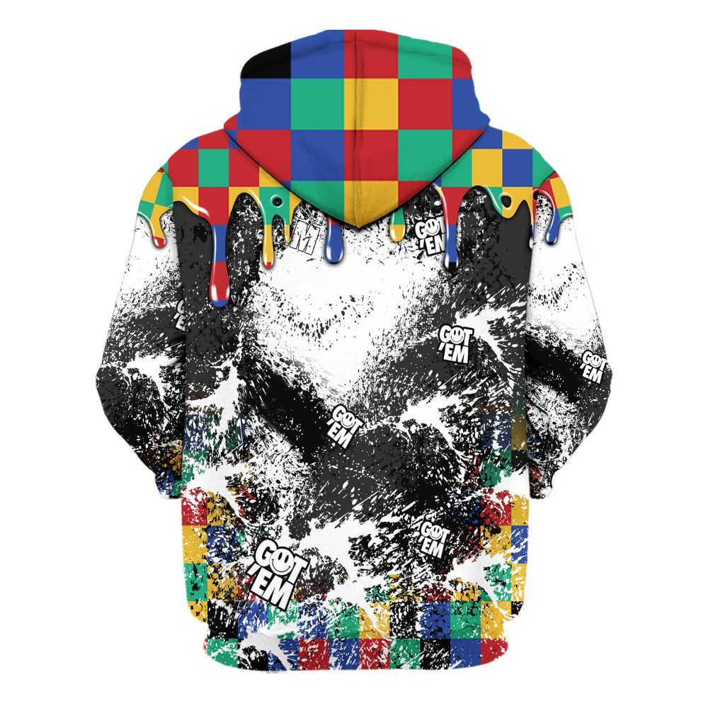 Hoodie To Match Air Rainbow Weave - Dripping 23 Drip All Over Print
