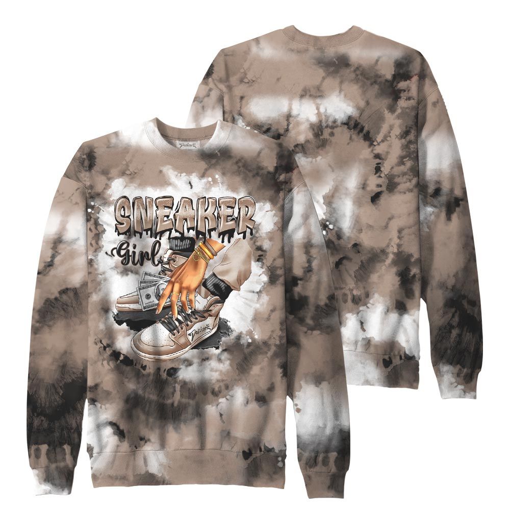 Sweatshirt To Match, OG Latte 1s Sweatshirt, SNEAKER Girl Money Drip Tie Dye Sweatshirt Outfit 903 NCT