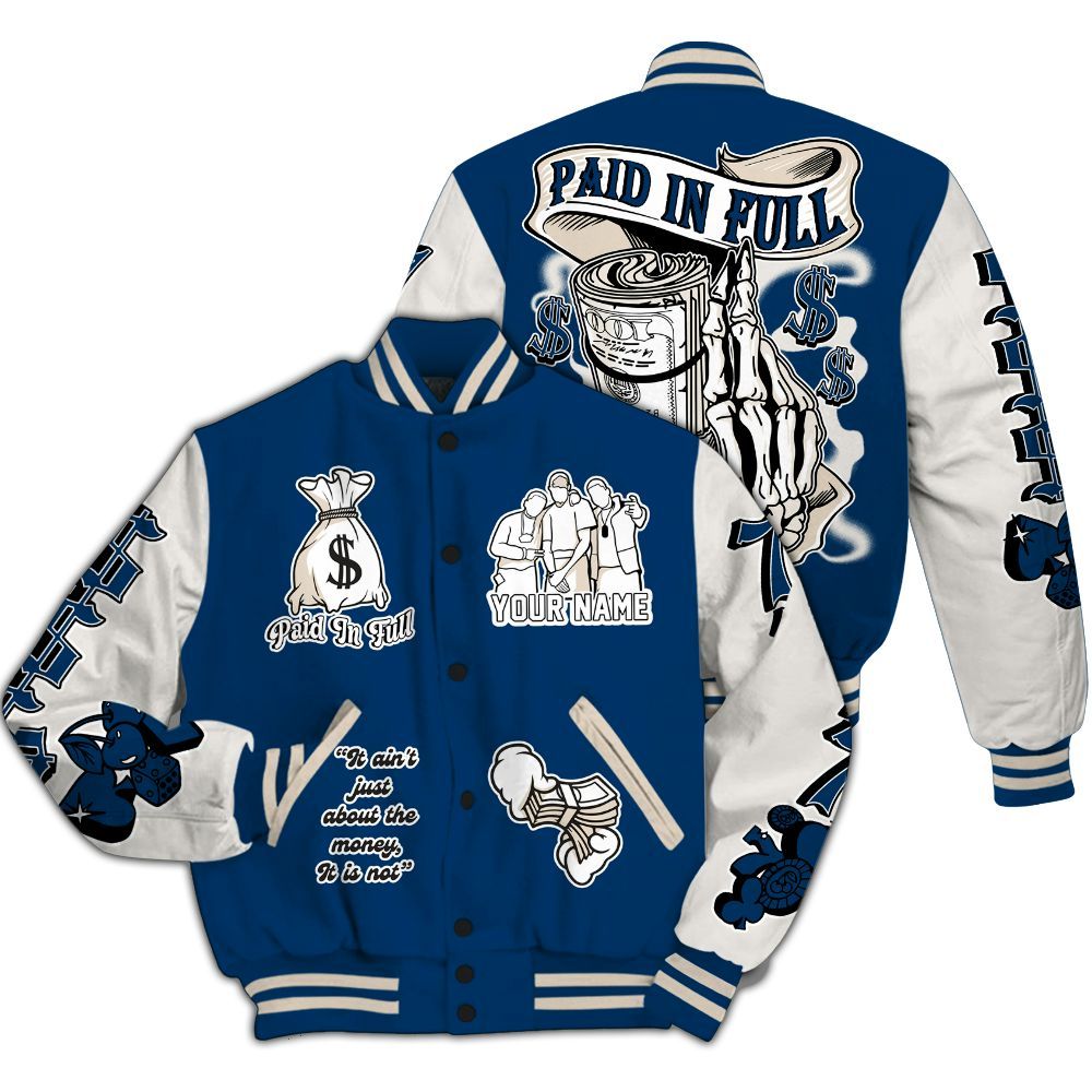 Varsity Jacket To Match Retro Rare Air 11s - Paid In Full Baseball Varsity Jacket Custom Name All Over Print