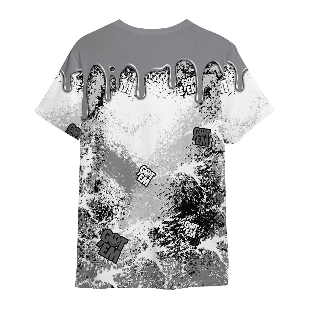 Shirt To Match Retro Wolf Grey 5s - Dripping 23 Drip All Over Print