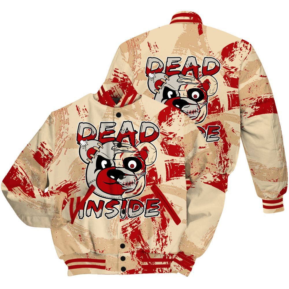 Varsity Jacket To Match Dunk Low Strawberry Waffle Shirt - Lifeless Bear Circle Slpash All Over Print