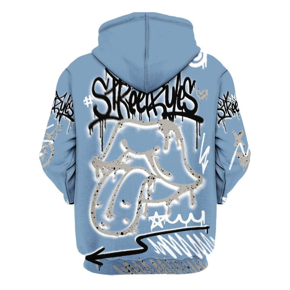Hoodie To Match University Blue 4s - Break Rules Streetwear All Over Print
