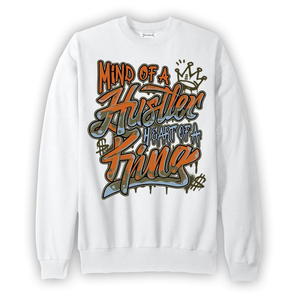 Sweatshirt To match Olive 5s Sweatshirt - Mind Of Hustlers Heart King Graphic Graphic