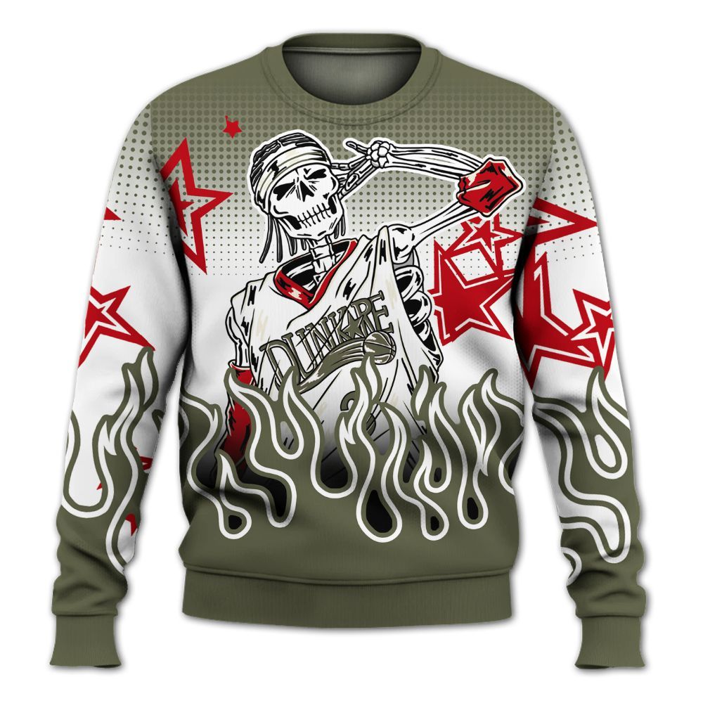 Sweatshirt To Match Travis Scott Low OG Medium Olive 1s - Allen Answer Unique Fire Custom Name All Over Print