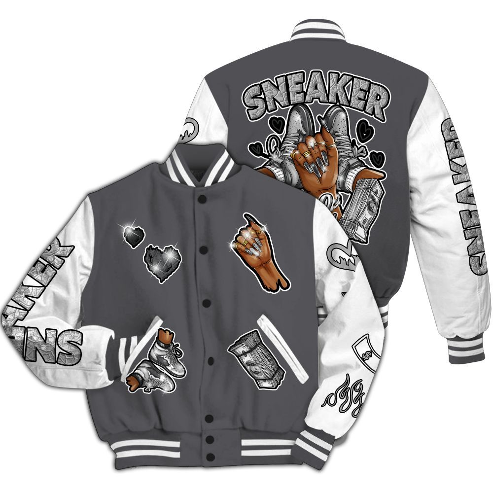 Varsity Jacket To Match White Thunder 4s - Sneakerz Girlz All Over Print