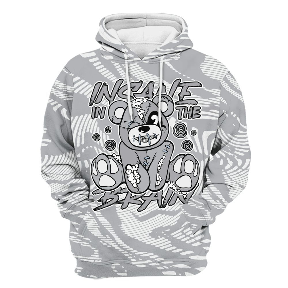 Hoodie To Match Low OG Wolf Grey 1s - Insanes Bear Fume All Over Print