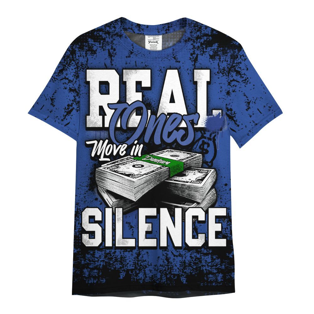 Shirt To Match Retro Hyper Royal 13s - Move In Silence Money Street Retro All Over Print