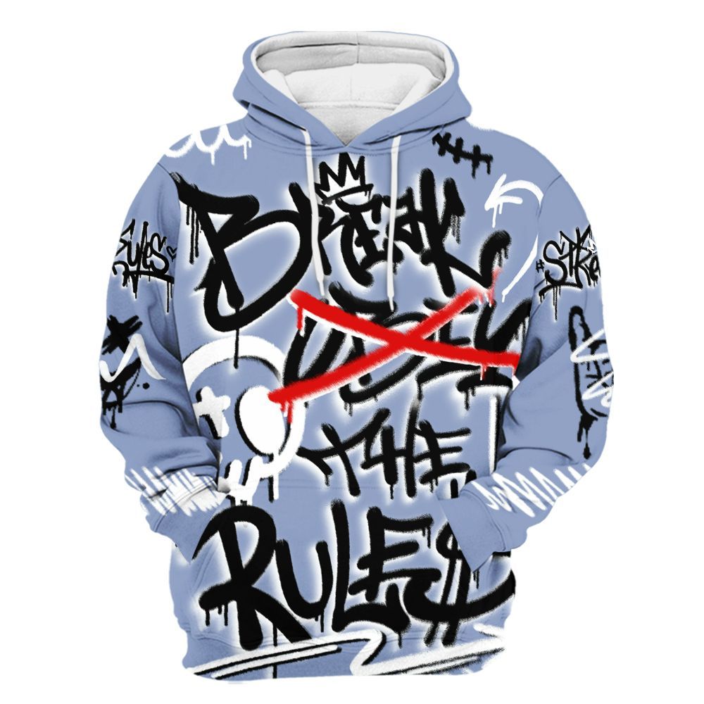 Hoodie To Match Retro Blue Grey 13s - Break Rules Streetwear All Over Print