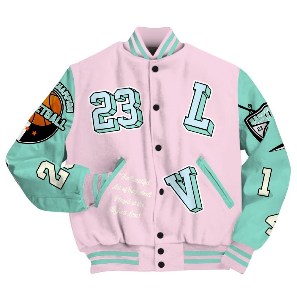 Varsity Jacket To Match Retro Easter 5s - The GOAT Got Em Streetwear All Over Print