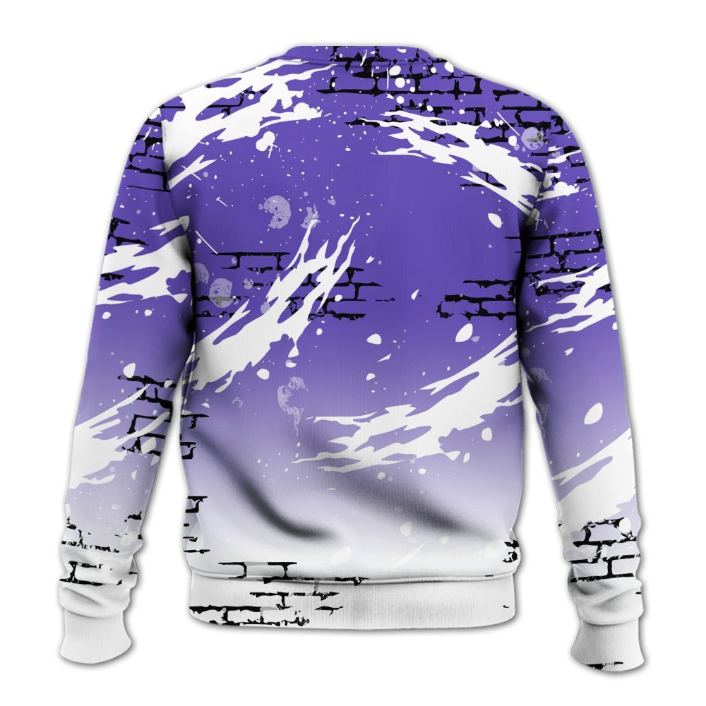 Sweatshirt To Match Field Purple 12s - Values Of Loyalty Drip All Over Print