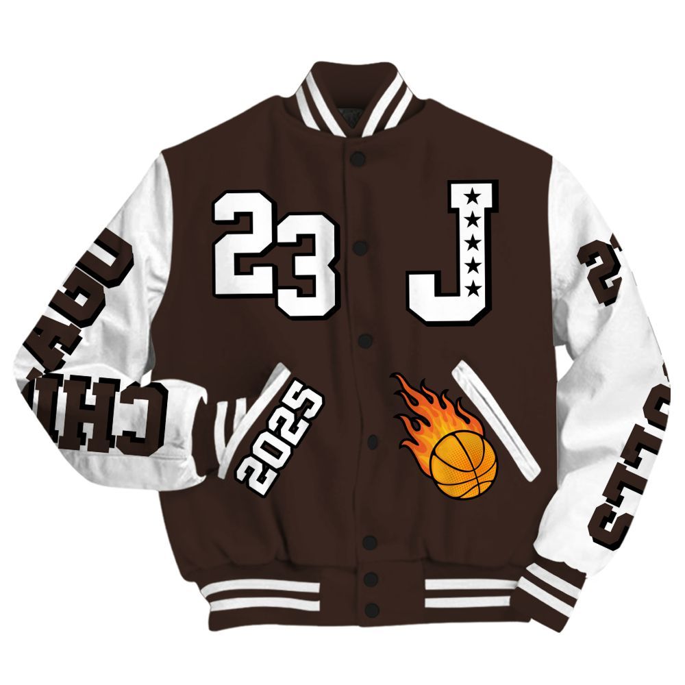 Varsity Jacket To Match 2025 Retro Earth 5s - Chicago 23 Basketball All Over Print