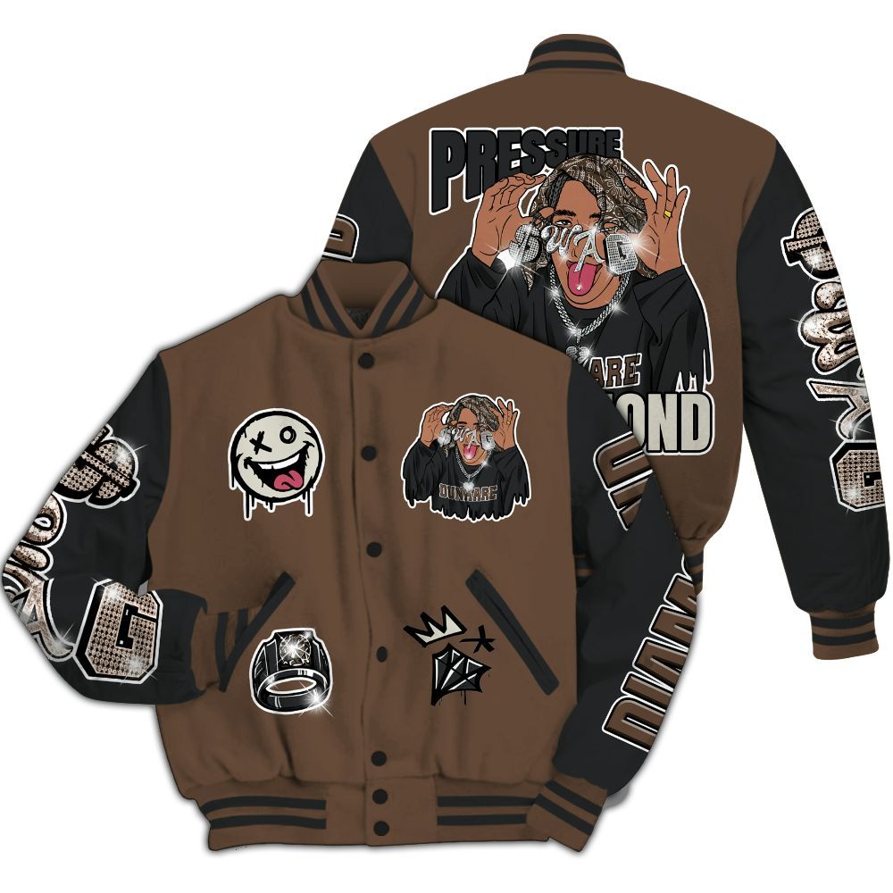 Varsity Jacket To Match Palomino 1s - Pressures Makes Varsity Jacket To Match All Over Print