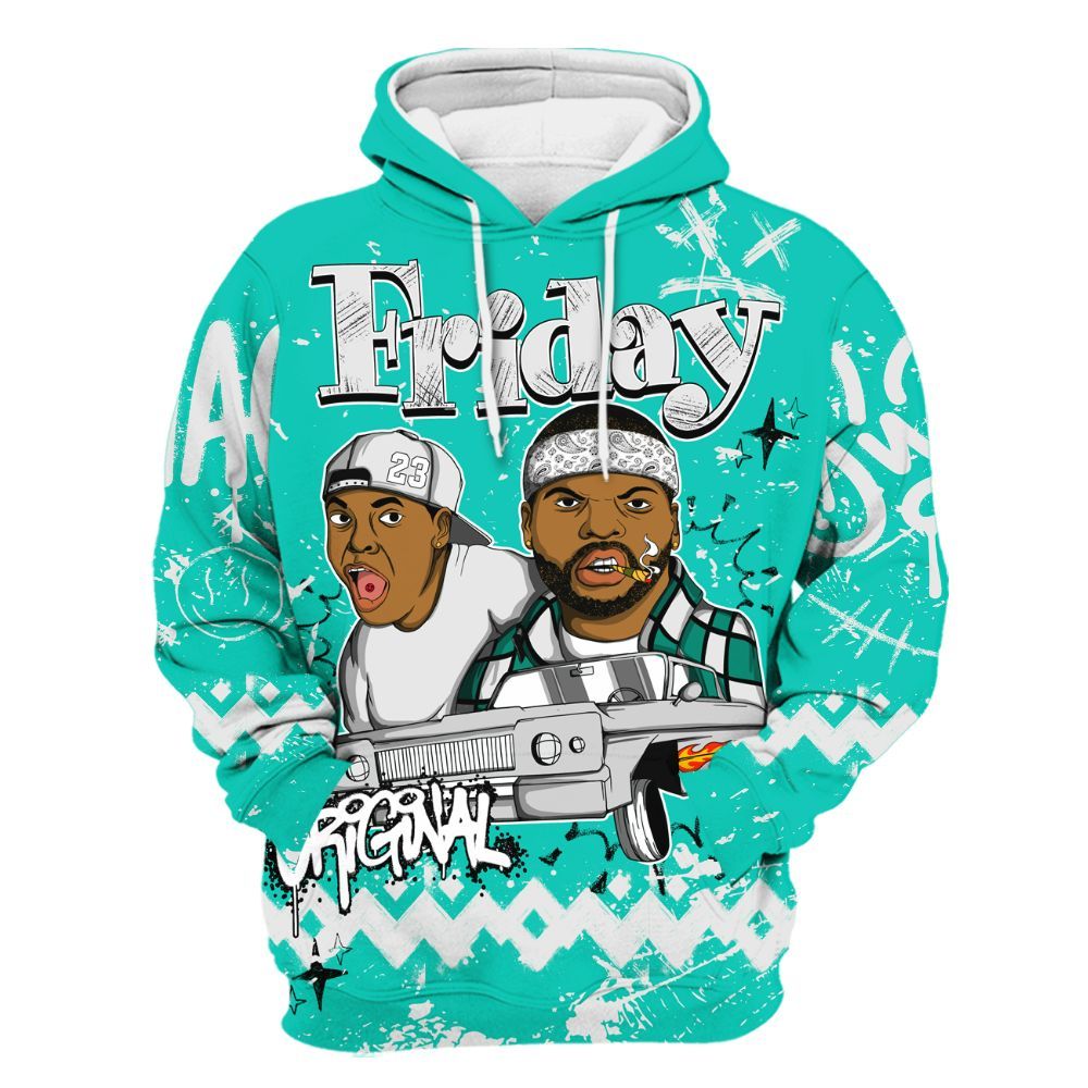 Hoodie To Match Dunk Low Clear Jade - Friday Sneaker Crayon All Over Print