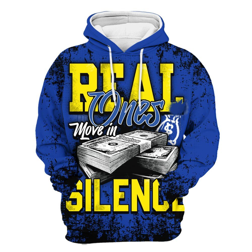 Hoodie To Match Laney 14s - Move In Silence Money Street Retro All Over Print