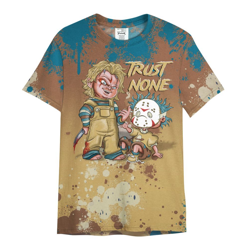 Shirt To Match Retro Cacao Wow 4s - Trust No One Scary All Over Print