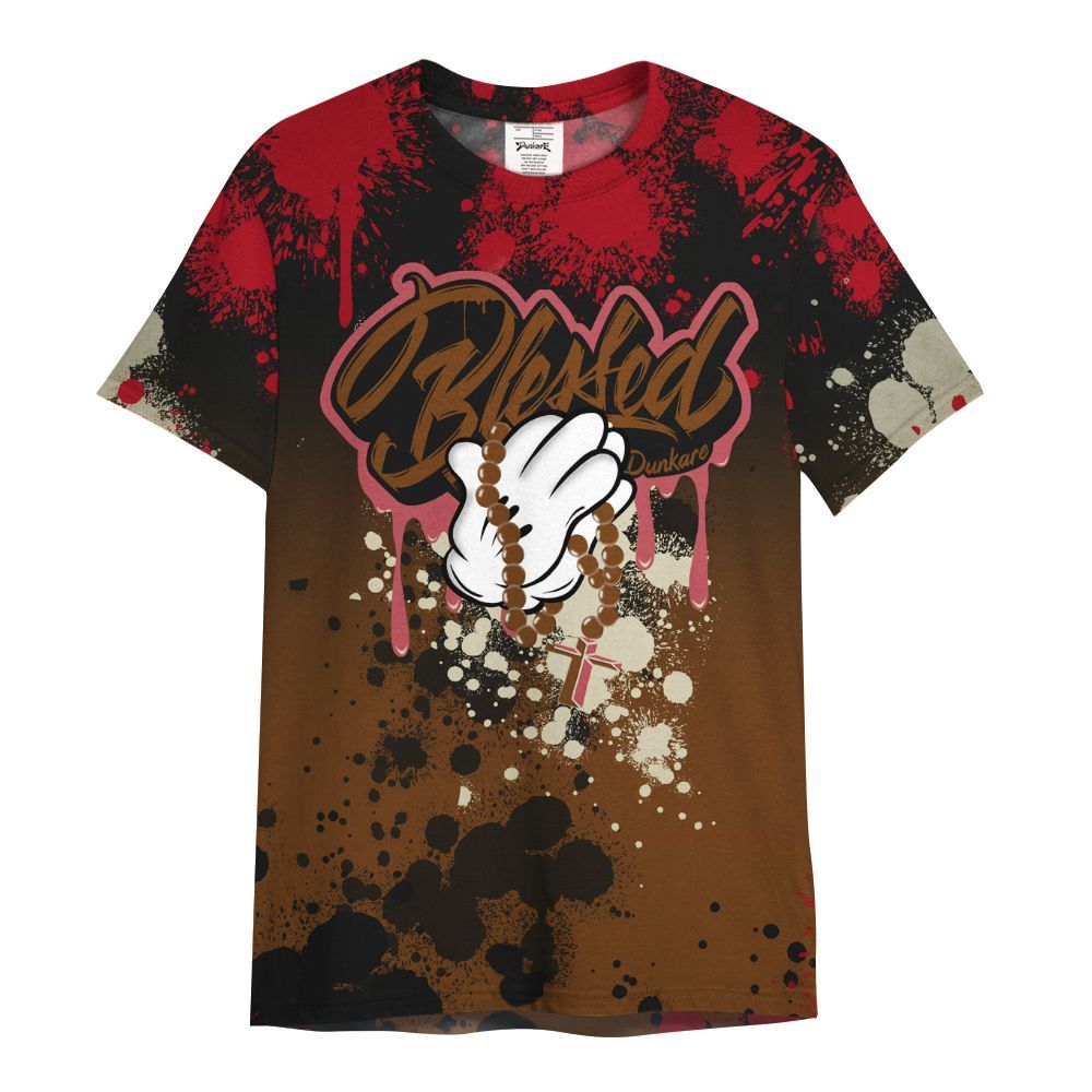 Shirt To Match Archaeo Brown 5s - God Blessed Ink Drip All Over Print