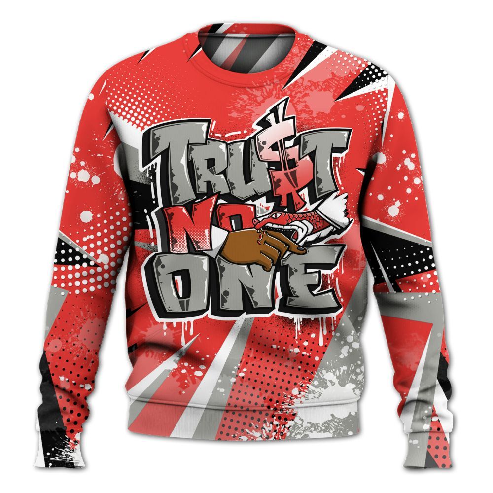 Sweatshirt To Match Vomero 5 Bright Crimson - Poly Trust No One Dripping All Over Print