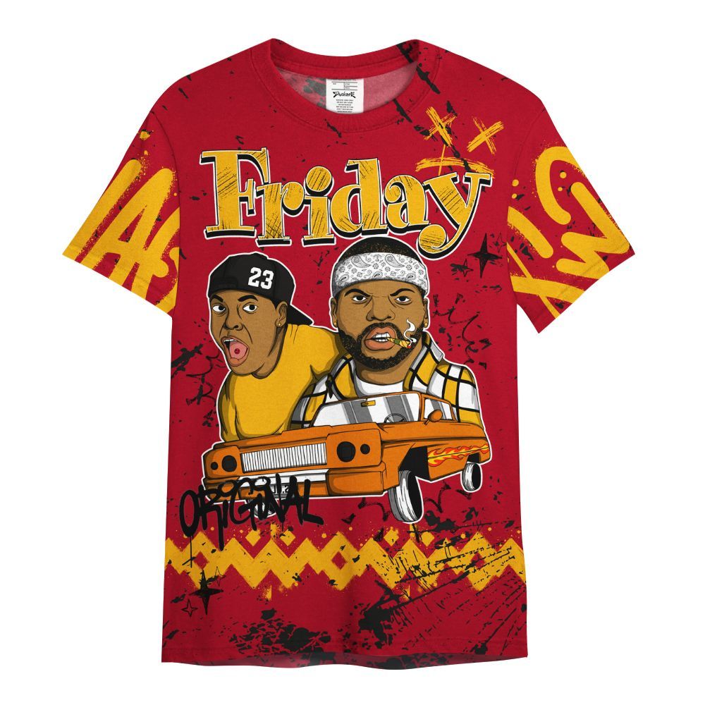 Shirt To Match Cardinal 7s - Friday Sneaker Crayon All Over Print