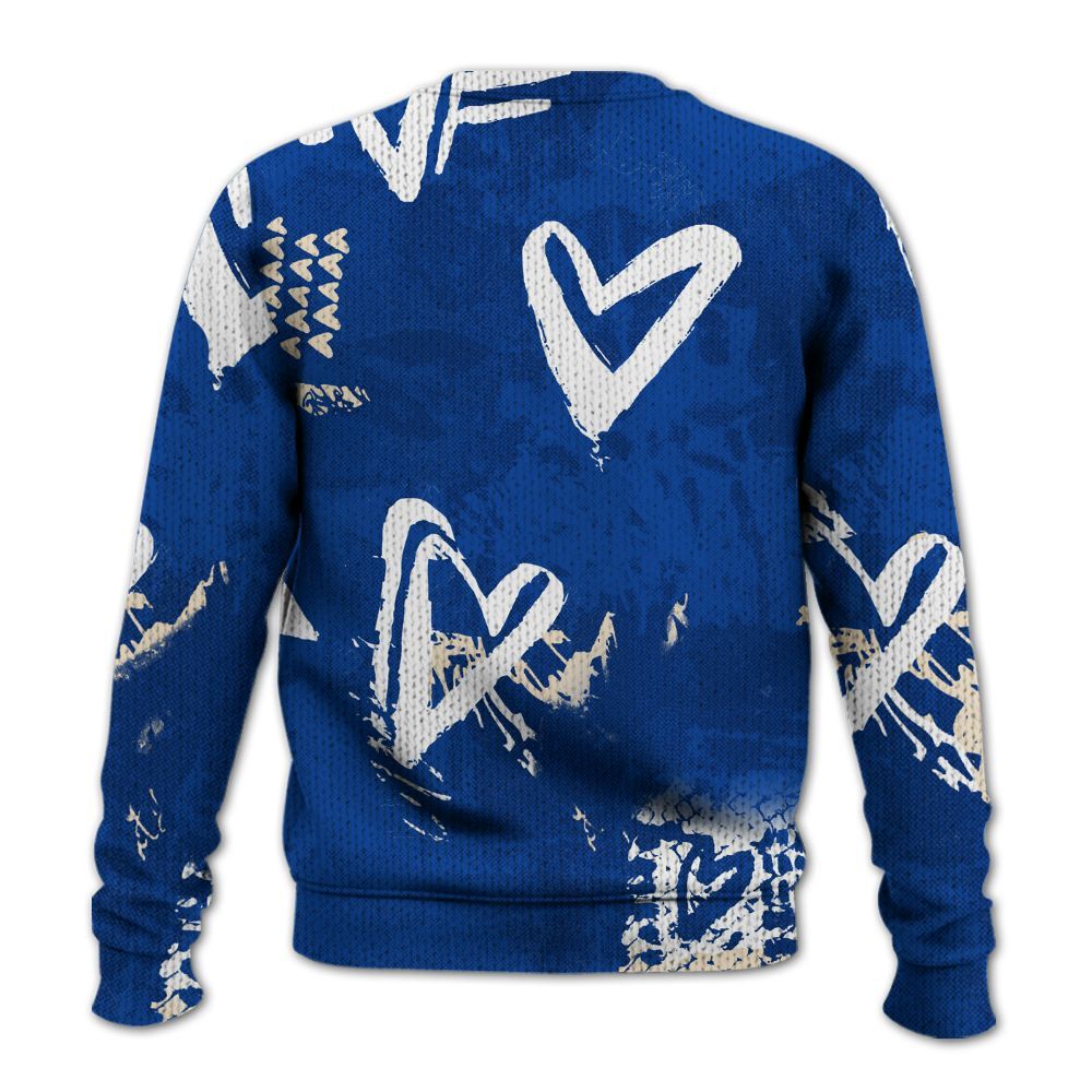 Knitted Sweater To Match Low Game Royal 1s - Sincere Fondness Bear
