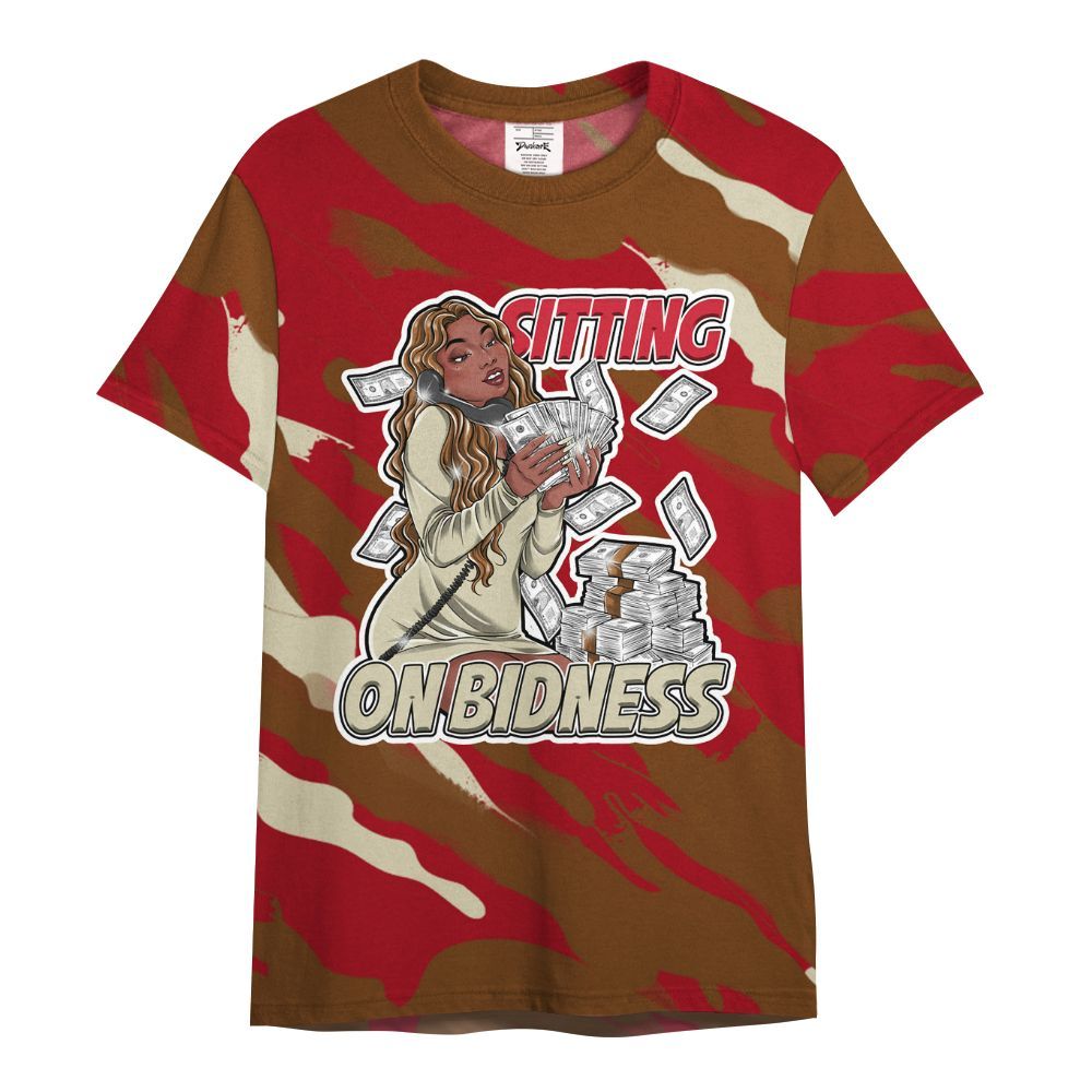 Shirt To Match Archaeo Brown 5s - Bidness Colored All Over Print