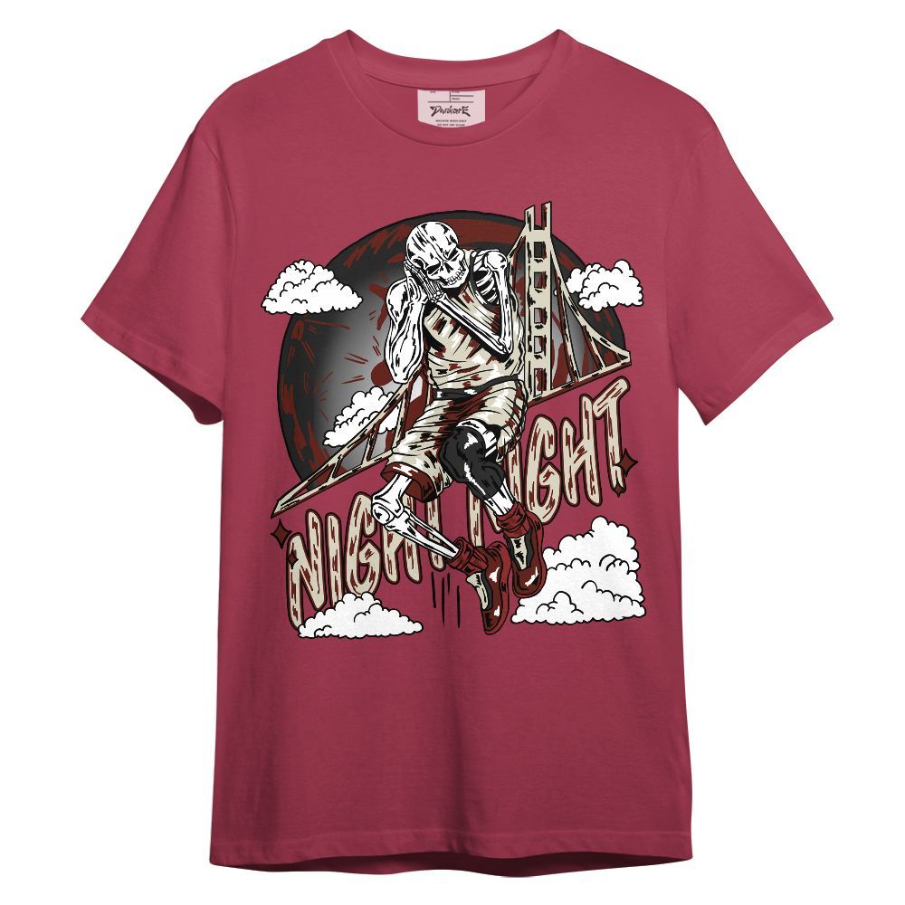 Shirt To Match High 85 Bred 1s - Golden Night Skeleton Unisex Shirt