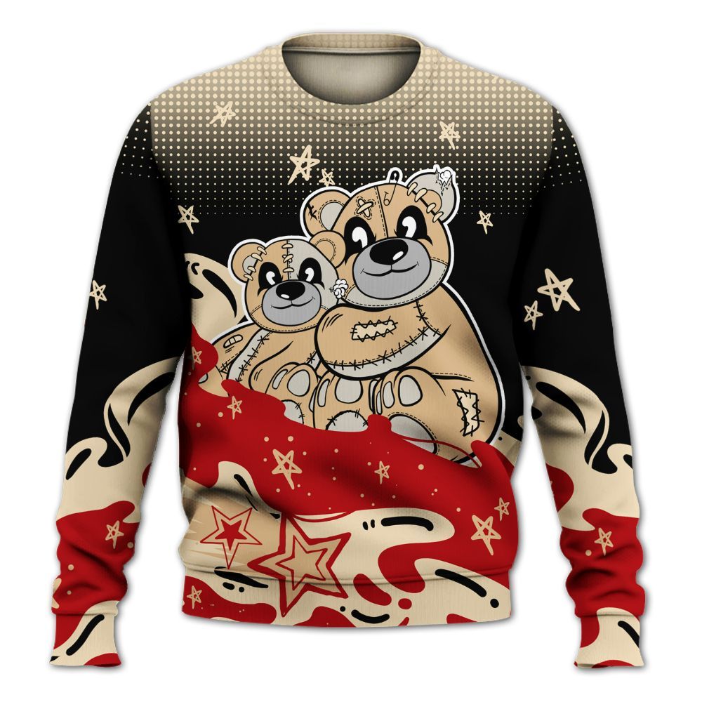 Sweatshirt To Match Dunk Low Strawberry Waffle - Sincere Fondness Bear Stars All Over Print