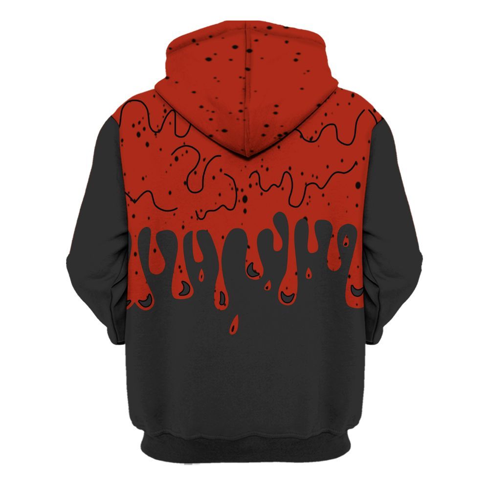 Hoodie To Match Red Cement 4s - Snake Trust No One Drip All Over Print
