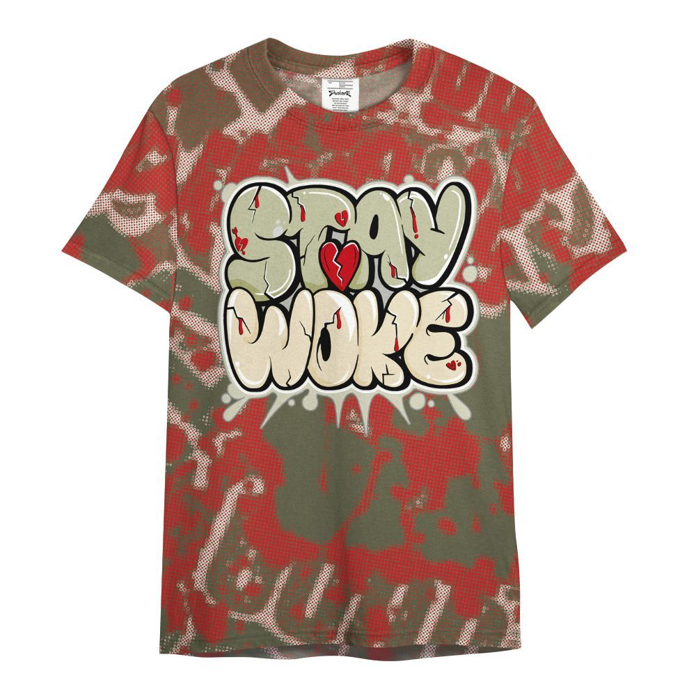 Shirt To Match Low OG Medium Olive 1s - Stay And Woken Street All Over Print