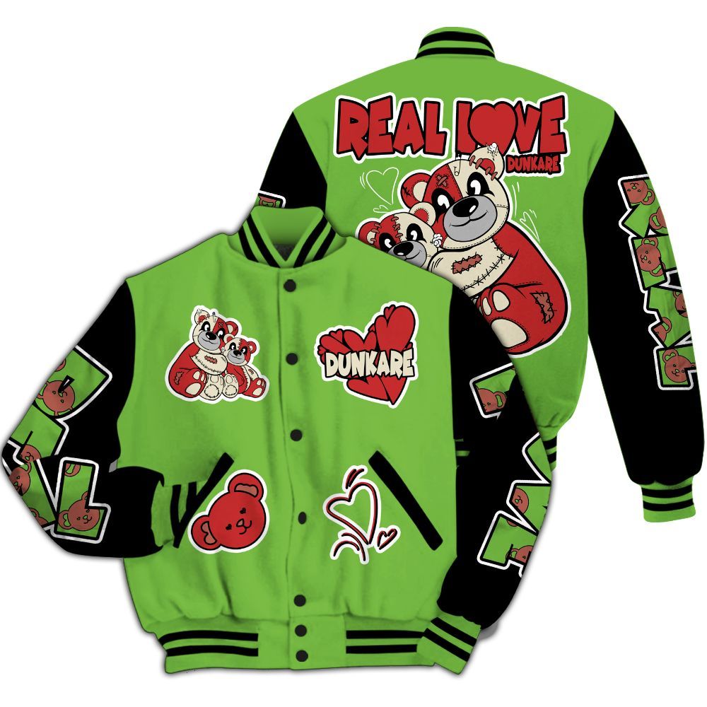 Varsity Jacket To Match Air Max Waffle SP Action Green - Sincere Fondness Bear All Over Print