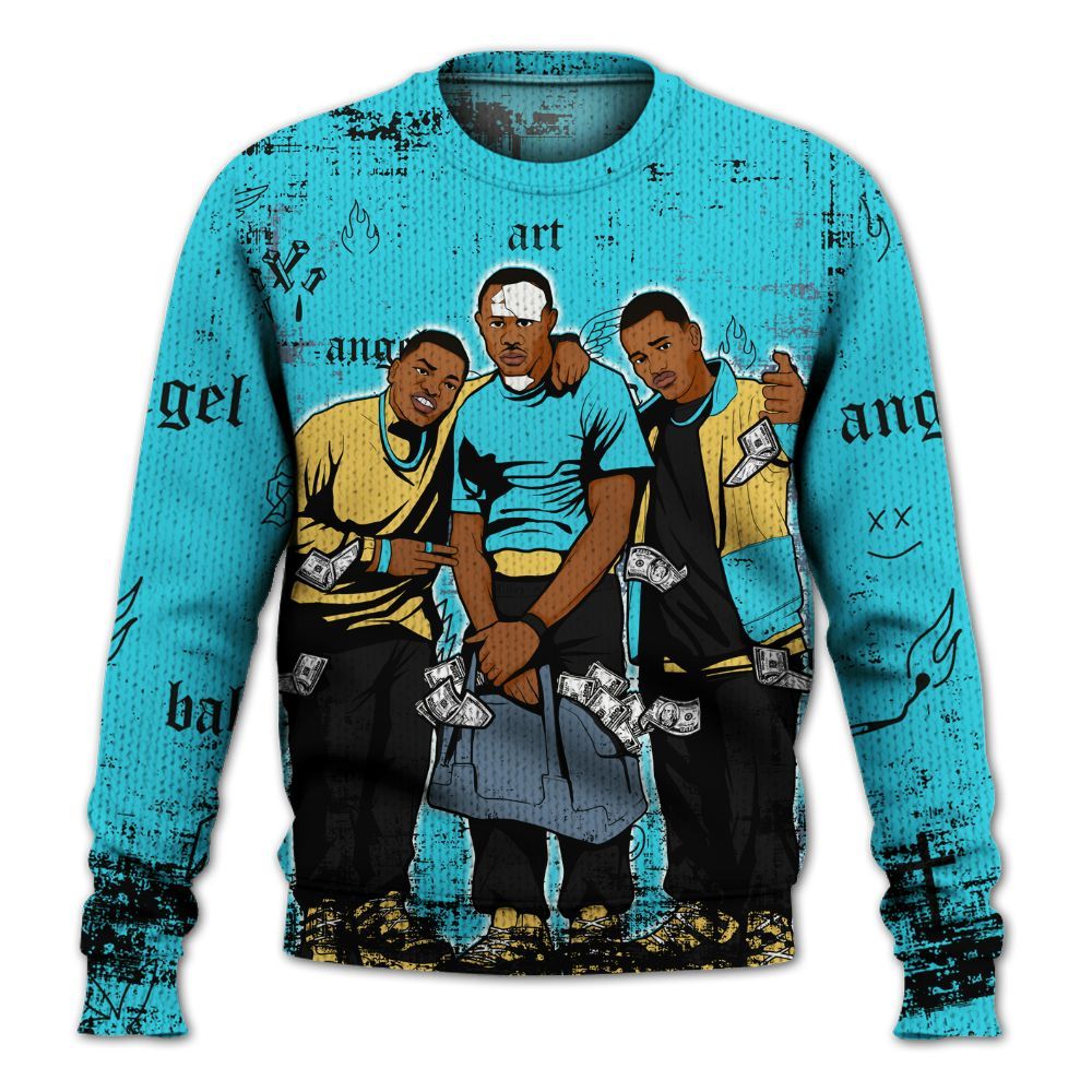 Sweater To Match Retro Gamma Blue 11s - Paid In Full Money Graphic