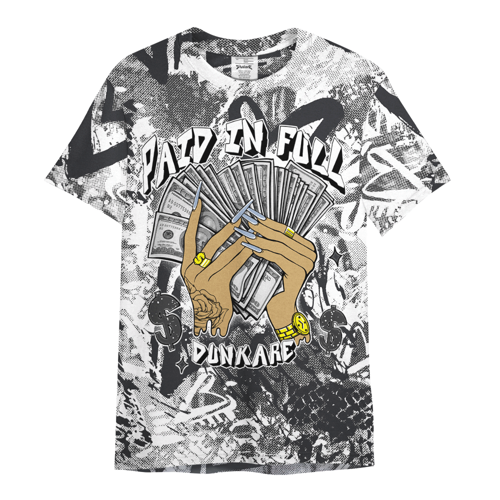 Shirt To Match Reverse Black White 6s - Paid In Full Unique Heart Grunge Shirt Unisex