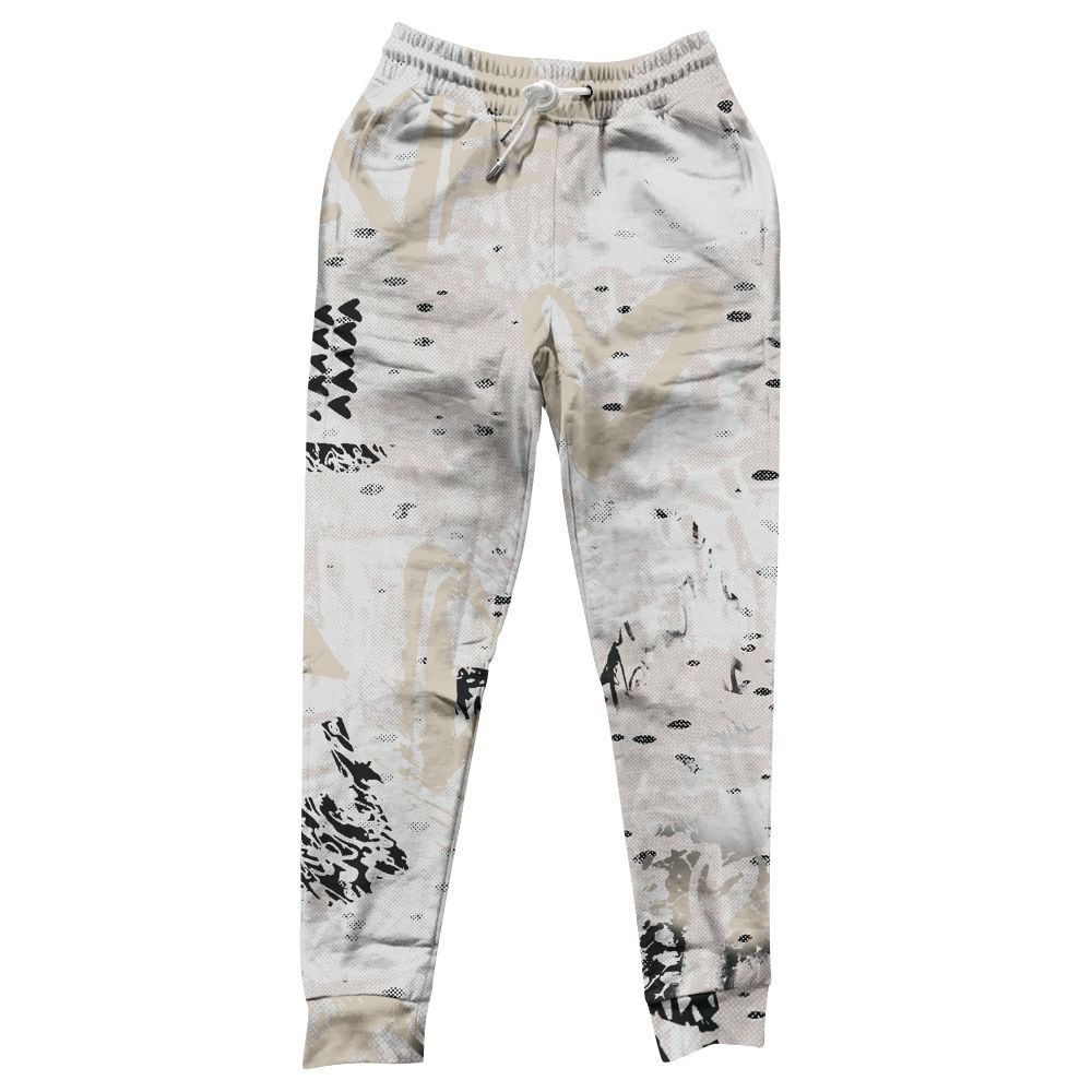 Sweatpant To Match Retro Reverse Metallic 5s - Heart Grunge All Over Print