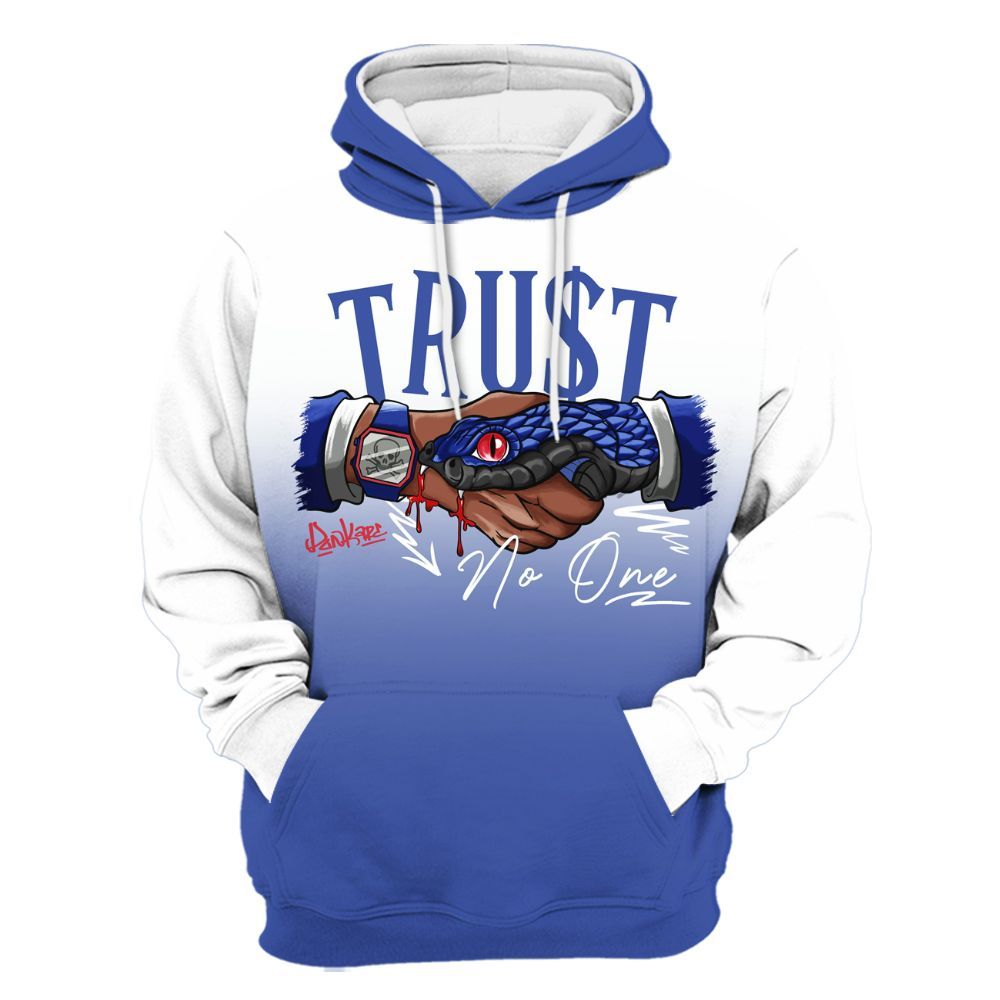 Hoodie To Match Air Griffey Max USA Red White Blue 1s - Snake Trust No One Drip All Over Print