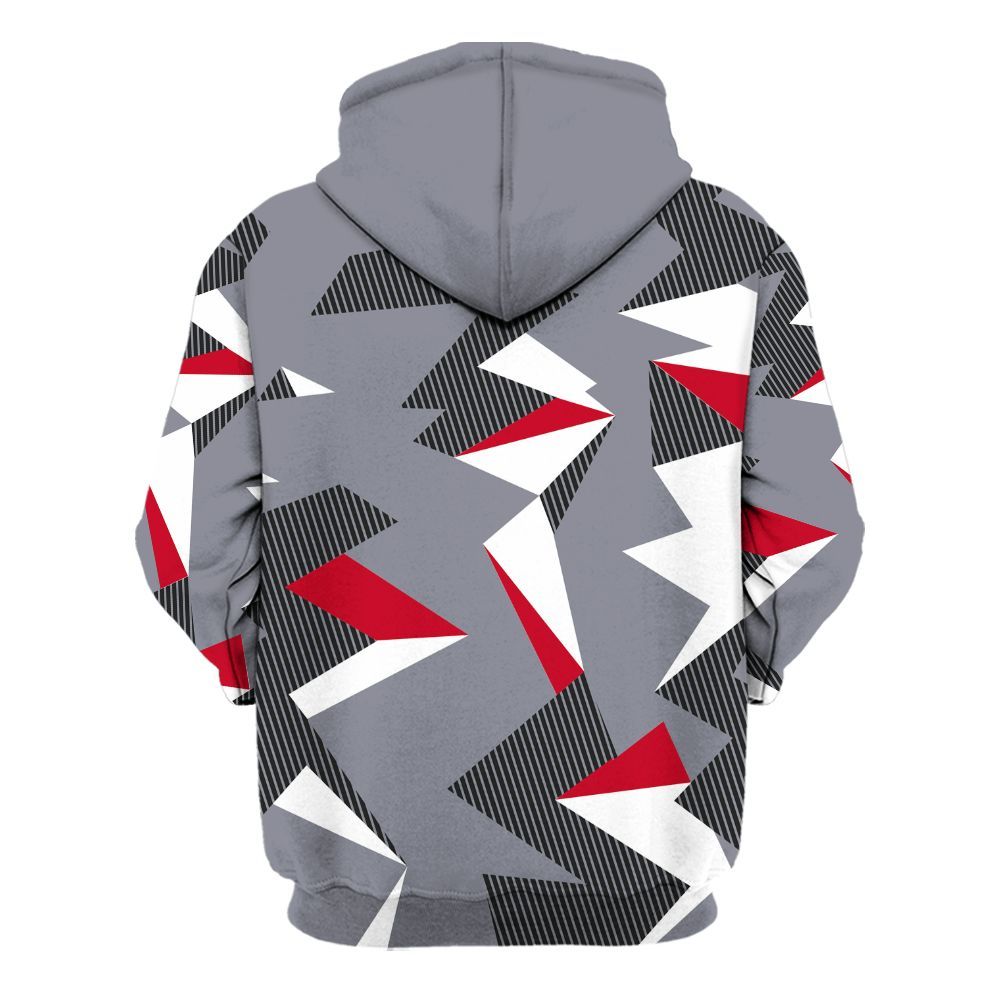 Hoodie To Match Retro Black Flint 13s - Geometric Camouflage Pattern All Over Print